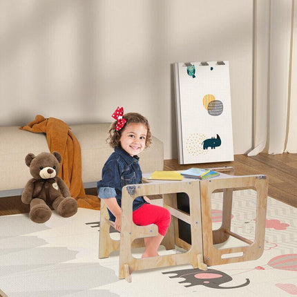 Wooden Toddler Step Stool Learning Tower Kitchen Safety.