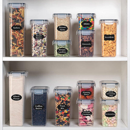 28-Piece Airtight Pantry Storage Containers with Lids for Kitchen Dry Food.