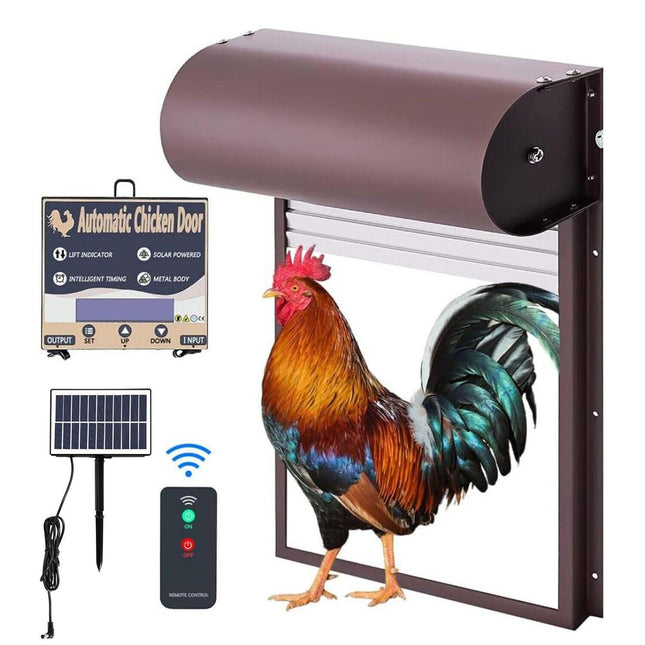 Automatic Chicken Coop Door Opener with Gate Light Sensor Remote.