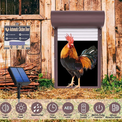 Automatic Chicken Coop Door Opener with Gate Light Sensor Remote.