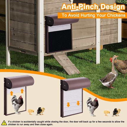 Automatic Chicken Coop Door Opener with Gate Light Sensor Remote.
