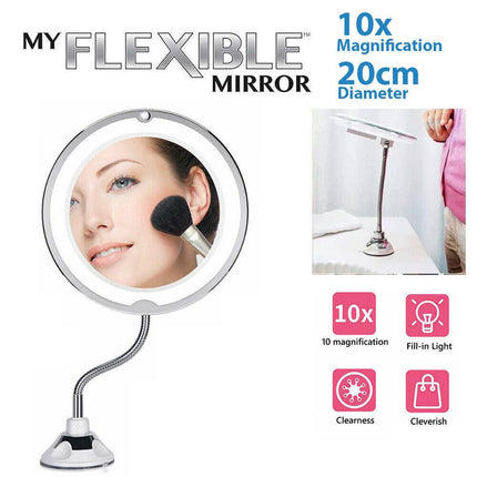10X LED Magnifying Makeup Mirror 360° Rotation.