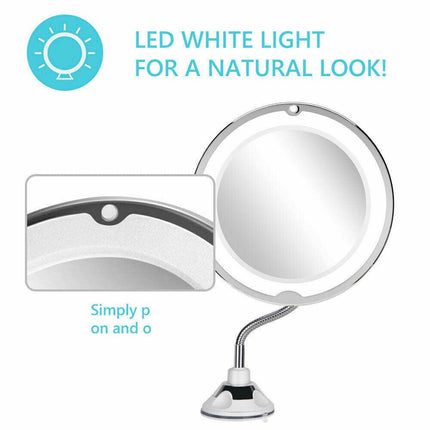 10X LED Magnifying Makeup Mirror 360° Rotation.