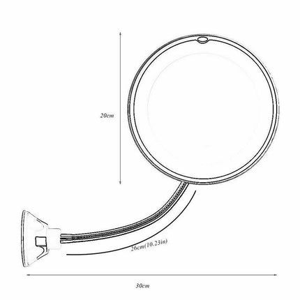 10X LED Magnifying Makeup Mirror 360° Rotation.