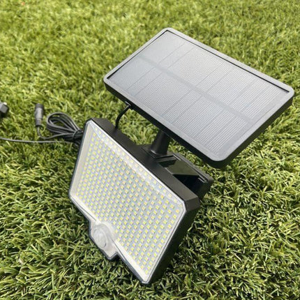 294 LED Solar Light Motion Sensor 6500K Black Outdoor Security Wall Flood Lamp.