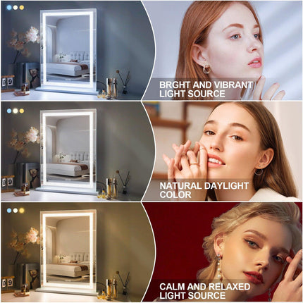 Crystal Vanity Mirror 80CM LED Bluetooth Magnifying.