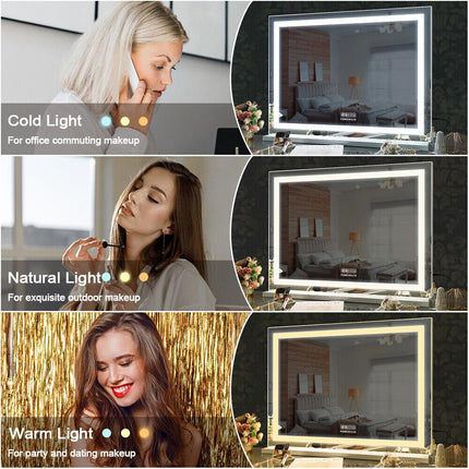 LED Makeup Mirror Bluetooth Touch Sensor Hollywood Vanity.
