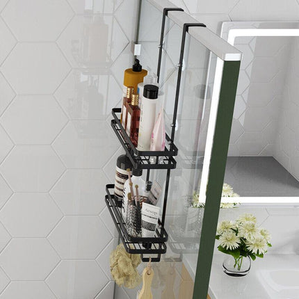 Black Aluminium Shower Caddy 74cm Hanging Storage Rack 35cm.