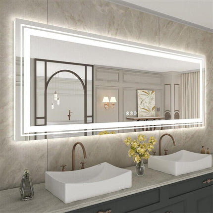 1400x700mm LED Bathroom Mirror RGB Anti-fog Aluminum.