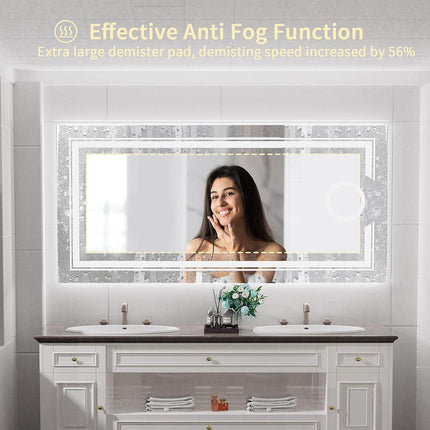 1200x600mm LED Bathroom Mirror Anti-fog Magnifying.