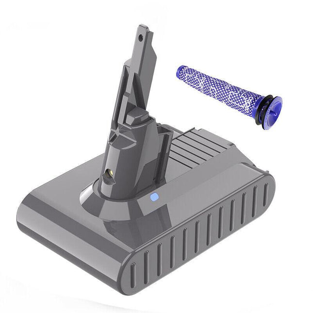 8000mAh Battery + Pre Filter for Dyson V7 SV11 Animal Fluffy.