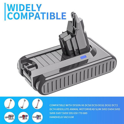 9500mAh Battery for Dyson V6 SV03 SV04 DC58 DC61 DC62.