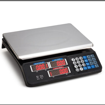 Digital Kitchen Scale 40kg 1g Increment Electronic Black.