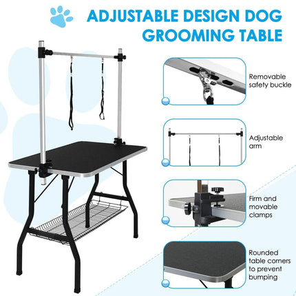 Adjustable Pet Grooming Table for Australian Cattle Dog, Foldable.