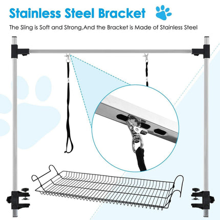 Adjustable Pet Grooming Table for Australian Cattle Dog, Foldable.