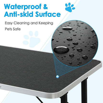 Adjustable Pet Grooming Table for Australian Cattle Dog, Foldable.