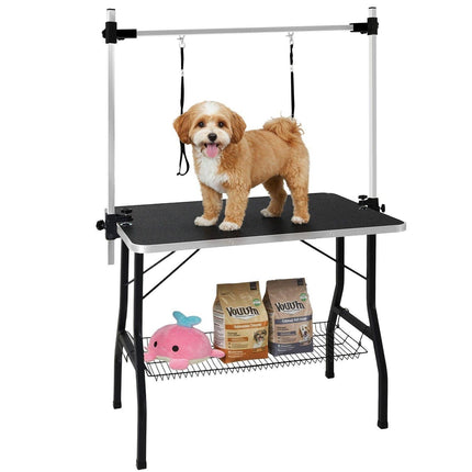 Adjustable Pet Grooming Table for Australian Cattle Dog, Foldable.