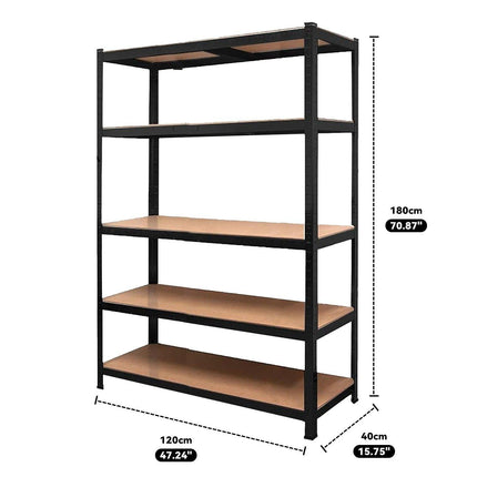Heavy Duty Steel Warehouse Shelving Rack Storage 180cm.