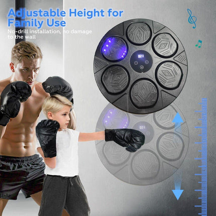 Bluetooth Smart Punching Bag Wall Pad 9 Speeds w/ Gloves.