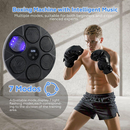 Bluetooth Smart Punching Bag Wall Pad 9 Speeds w/ Gloves.