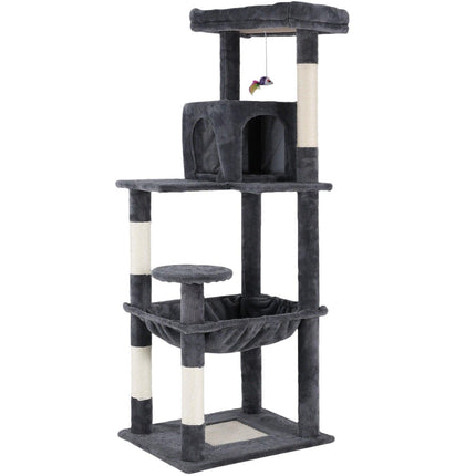 Cat Tower Tree Condo Scratching Post Dark Grey 142cm.
