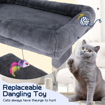 Cat Tower Tree Condo Scratching Post Dark Grey 142cm.