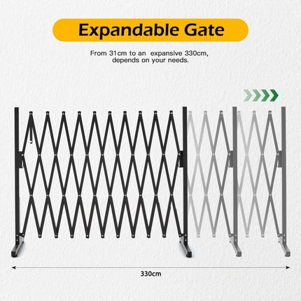 Retractable Aluminium Garden Gate Pet Fence Durable Indoor Outdoor.