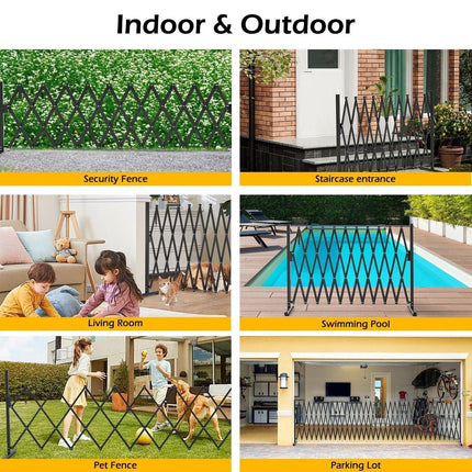 Retractable Aluminium Garden Gate Pet Fence Durable Indoor Outdoor.