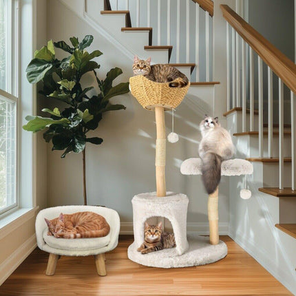 Cat Tree Condo Activity Center Sisal Scratcher Tower.
