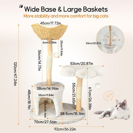 Cat Tree Condo Activity Center Sisal Scratcher Tower.