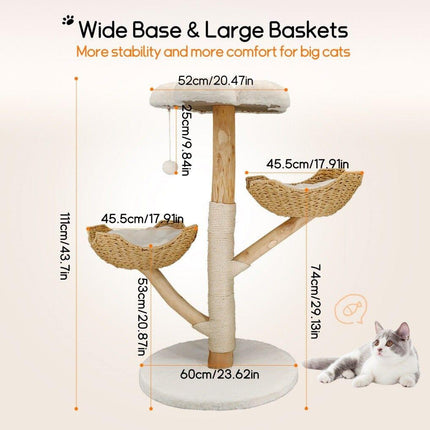 3 Tier Cat Tree Activity Centre Scratcher Post Climber.