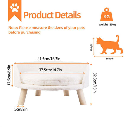 Luxury Round Pet Sofa Bed 40cm Soft Cushion Anti-skid.