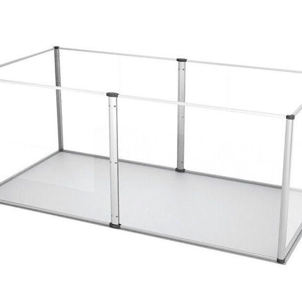 Clear Acrylic Dog Playpen 124x63x40CM, 6 Panels Cage.