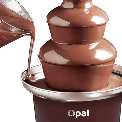 3-Tier Electric Chocolate Fondue Fountain Stainless Steel 0.9L.
