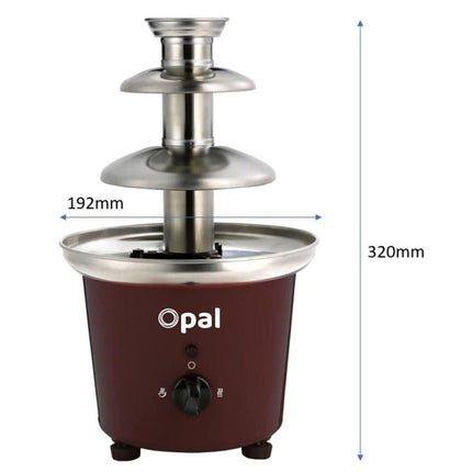 3-Tier Electric Chocolate Fondue Fountain Stainless Steel 0.9L.