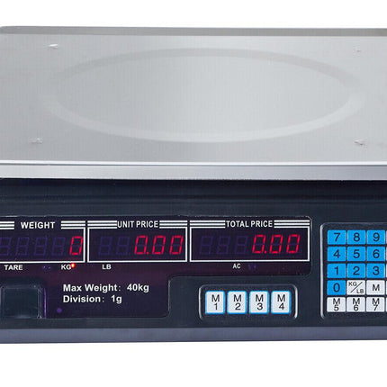 40KG Digital Kitchen Scale Metal Electronic Postal Platform.