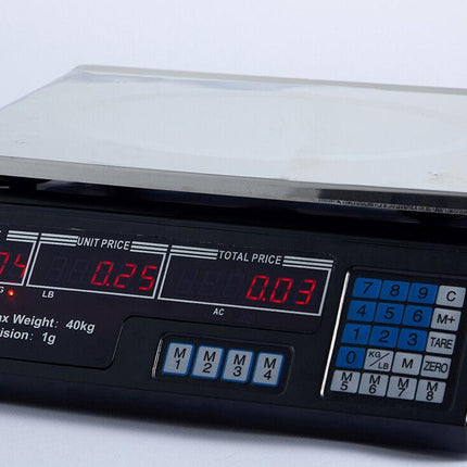 40KG Digital Kitchen Scale Metal Electronic Postal Platform.
