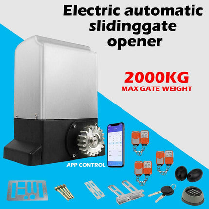 2000KG Automatic Sliding Gate Opener Commercial Residential + APP.