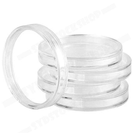 100pcs 46mm Clear Plastic Coin Holder Capsules Storage Box.