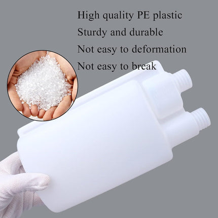 10-Pack 500ml Plastic Twin Chamber Bottles with Tamper Evident Caps.