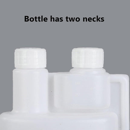 10-Pack 500ml Plastic Twin Chamber Bottles with Tamper Evident Caps.
