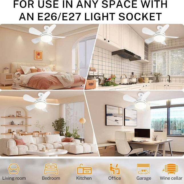 16.5 Ceiling Fan with LED Light 3-Speed Remote Control.