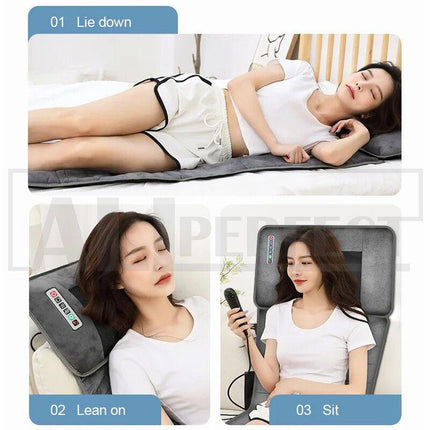 Electric Full Body Massage Mat 10 Motors Heated 45cm Width.