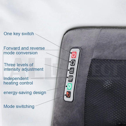 Electric Full Body Massage Mat 10 Motors Heated 45cm Width.