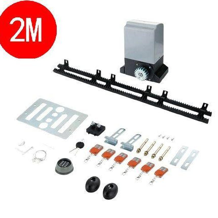 Electric Sliding Gate Opener 550W 0.74HP for 2m Gates w/ 6 Remotes & APP.