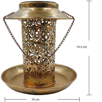 Solar Bird Seed Feeder Hanging Outdoor Garden.