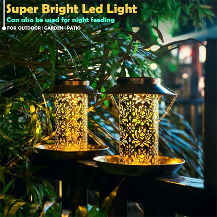 Solar Bird Seed Feeder Hanging Outdoor Garden.