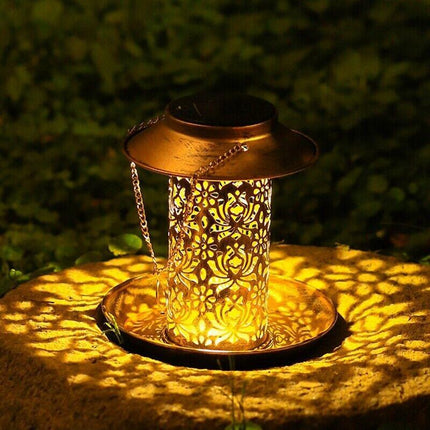 Solar Bird Seed Feeder Hanging Outdoor Garden.