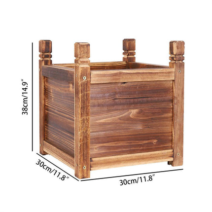 Small Raised Garden Bed 30x30x33cm Wooden Planter Box.