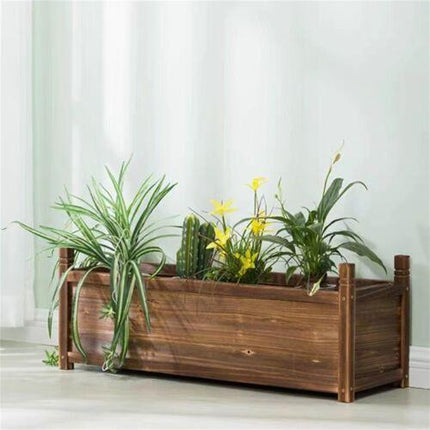 Medium Raised Garden Bed 60x30x33cm Wooden Planter Box.